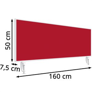 Produktbild für Tischtrennwand Magnetoplan VarioPin, 1116006, rot