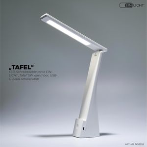 Produktbild für Schreibtischlampe EinLicht Tafel, silber, LED, dimmbar