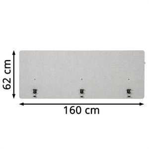 Produktbild für Tischtrennwand hJh-OFFICE 891009, hellgrau