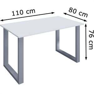 Produktbild für Schreibtisch VCM Lona, 914741, weiß / silber