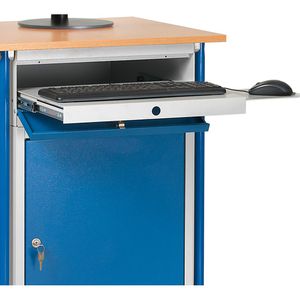 Produktbild für Computerschrank Fetra 5839, lichtgrau / blau