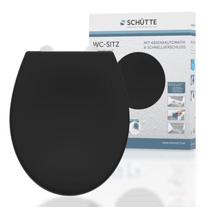 WC-Sitz Schütte Black 82410, oval, aus Duroplast