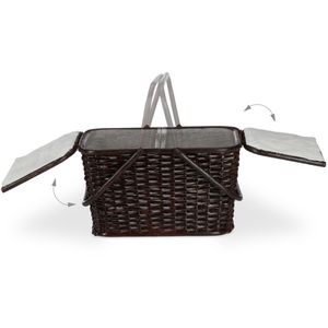 Produktbild für Einkaufskorb Relaxdays 10024176 Picknickkorb, dunkelbraun
