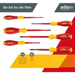 Produktbild für Schraubendreher Wiha SoftFinish electric slim, 35389, Set