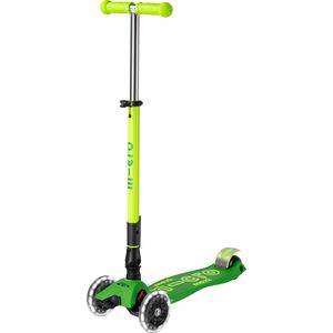 Produktbild für Scooter Micro Maxi deluxe, mit 3 Rollen, aus Kunststoff, grün