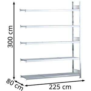 Produktbild für Anbauregal Schulte 15737, 5 Metallböden