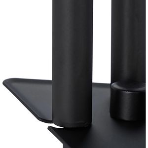 Produktbild für Kaminbesteck Relaxdays 10028776, aus Metall, schwarz, 4-teilig