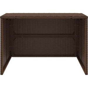 Produktbild für Mähroboter-Garage vidaXL 365405, braun, aus Polyrattan