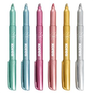 Produktbild für Textmarker Kores Glitter, 6 Stück