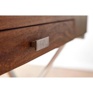 Produktbild für Schreibtisch Wohnling WL6.539, sheesham / silber