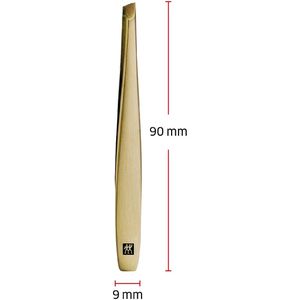Produktbild für Pinzette Zwilling Premium Gold Edition, Länge 9 cm, Edelstahl