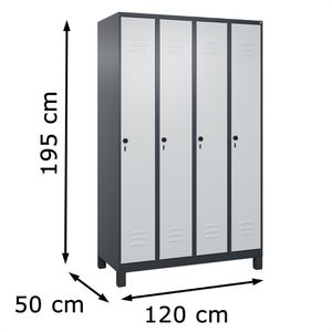 Produktbild für Spind CP-Möbel Classic PLUS, lichtgrau