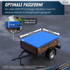 Produktbild für Anhänger-Plane Tarpofix FP21, wasserdichte Flachplane