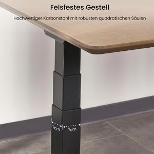 Produktbild für Schreibtisch FlexiSpot E7B 2026, ahorn / schwarz