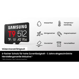 Produktbild für Micro-SD-Karte Samsung T9 MB-MH128TB/WW, 128GB