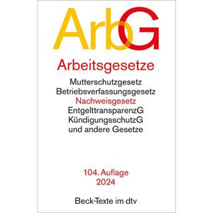 Gesetzbuch dtv Beck-Texte, Arbeitsgesetze ArbG