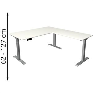 Produktbild für Schreibtisch Kerkmann Move small office, weiß / silber