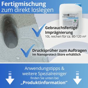 Produktbild für Steinimprägnierung Nanoprotect ca. 120m²