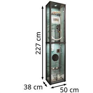 Produktbild für Glasvitrine VCM Kavisa XL, stehend