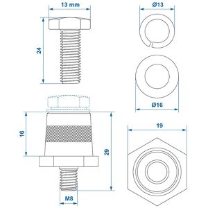 Produktbild für Batteriepoladapter ProPlus 347026v05, mit Schraube