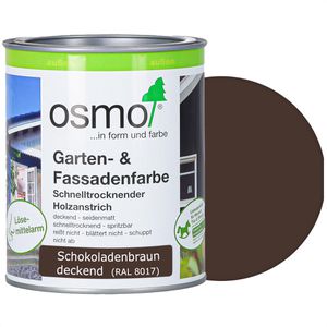 Osmo Holzfarbe Garten- und Fassadenfarbe, 0,75l, außen, auf Wasserbasis, schokoladenbraun RAL 8017