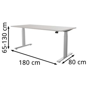 Produktbild für Schreibtisch fm-Büromöbel fouraction lichtgrau / silber