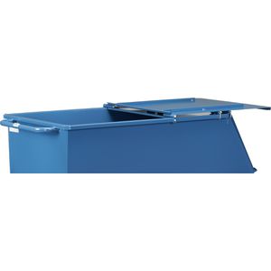 Produktbild für Kippbehälter-Deckel Fetra 47D2, blau, aus Stahl