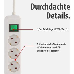 Produktbild für Steckdosenleiste Brennenstuhl Eco-Line, 1,5m Kabel