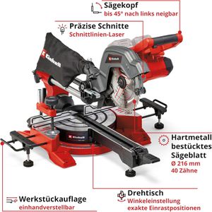 Produktbild für Kapp-Gehrungssäge Einhell TE-SM 36/8 L Li - Solo