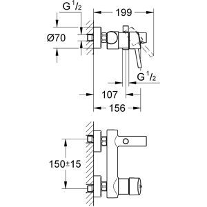 Produktbild für Badewannenarmatur GROHE Concetto, 32211001, aus Messing