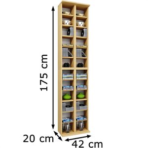 Produktbild für CD-Regal VCM Almera, 906075, buche
