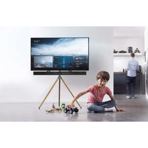 Produktbild für TV-Ständer One-For-All WM7472, Eiche/silbergrau, Metall &amp; Holz