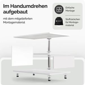 Produktbild für Couchtisch CASARIA Orlando, aus Holz, weiß
