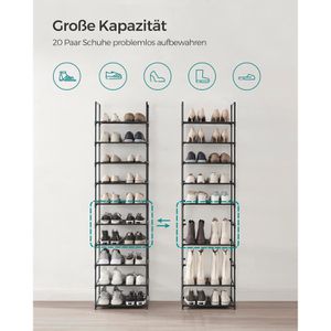 Produktbild für Schuhregal Songmics LSH010B02, aus Metall
