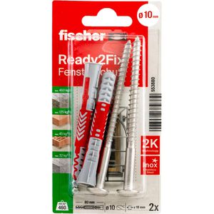 Produktbild für Schrauben-Dübel-Set Fischer 553880, Ready2Fix Fensterschutz