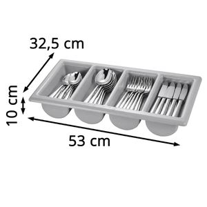 Produktbild für Besteckkasten Böttcher-AG grau, aus Kunststoff