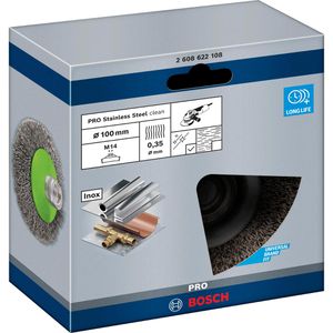 Produktbild für Drahtbürste Bosch 2608622108, Kegelbürste Ø 100mm