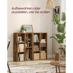 Produktbild für Bücherregal Vasagle LBC025X01, vintage braun