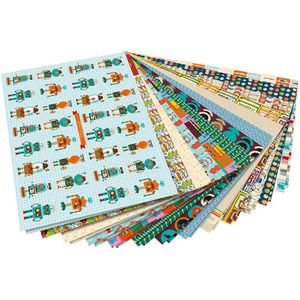 Produktbild für Motivpapier Folia 47749 Retro, 24 x 34 cm