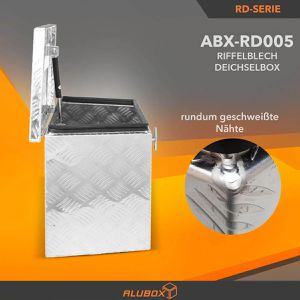 Produktbild für Deichselbox ALUBOX-Alukiste ABX-RD005, Aluminium Riffelblech