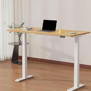 Produktbild für Schreibtisch FlexiSpot E7B 2026, ahorn / weiß