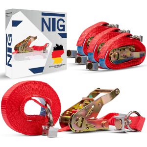 Spanngurt NTG rot, mit Airline-Fitting & Ratsche