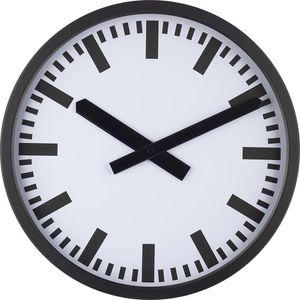 Produktbild für Wanduhr Eurotime 59540-05, Aluminium, analog, Funkuhr