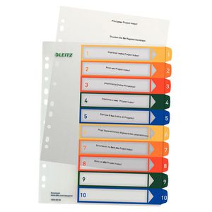 Produktbild für Register Leitz 1293-00-00, A4 Überbreite, 1-10
