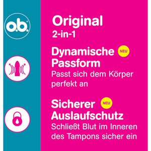 Produktbild für Tampons o.b. Original 2-in-1 Schutz
