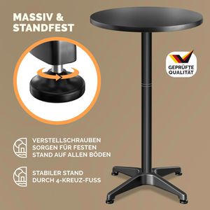 Produktbild für Stehtisch CASARIA schwarz Ø 60 cm