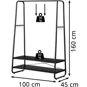 Produktbild für Garderobenständer Vasagle RGR112B03, schwarz