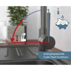 Produktbild für Küchenarmatur Schütte Cornwall, graphit matt