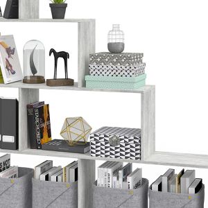 Produktbild für Bücherregal Vicco 57702, beton grau