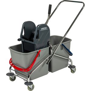 Produktbild für Reinigungswagen Sprintus Chrom 301114, Doppelfahrwagen